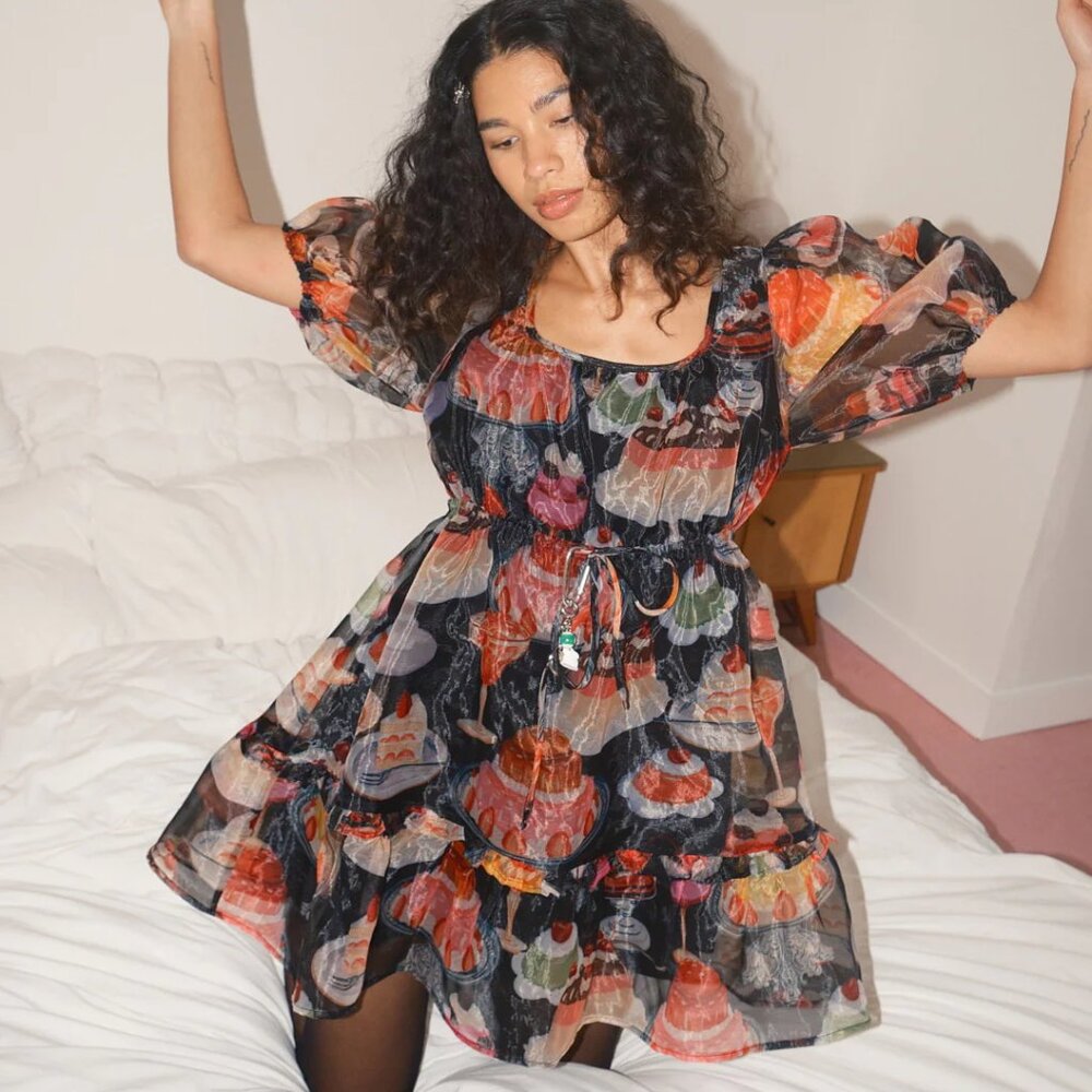 Lisa Says Gah Leila Mini Dress in Dessert Table, XL